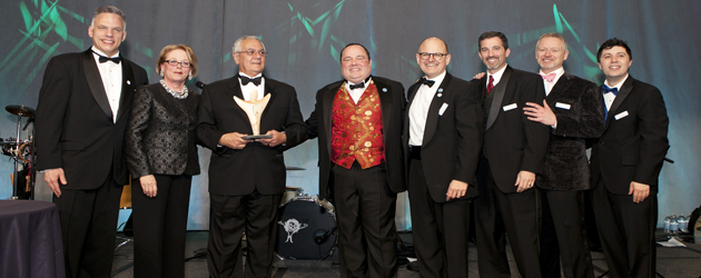 Barney Frank accepts award, Fenway Health