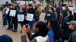 lowell trump protest in favor of LGBTQA community